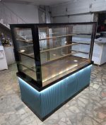 Fiamak Cooling 100 cm Mavi Mobilyalı Pasta Teşhir Dolabı Dinamik Soğutma ve LED