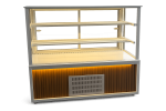 Fiamak Cooling 100 cm Ceviz Mobilyalı Pasta Teşhir Dolabı Dinamik Soğutma ve LED