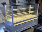 Fiamak Cooling 200 cm Beyaz Sade İşlemeli Pasta Teşhir Dolabı Modern Vitrin Buzdolabı