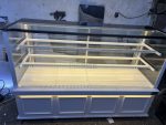 Fiamak Cooling 200 cm Beyaz Sade İşlemeli Pasta Teşhir Dolabı Modern Vitrin Buzdolabı