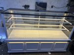Fiamak Cooling 200 cm Beyaz Sade İşlemeli Pasta Teşhir Dolabı Modern Vitrin Buzdolabı
