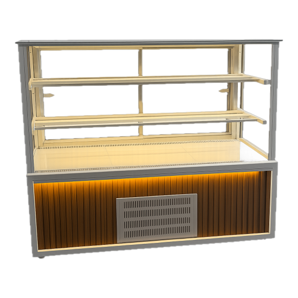 Fiamak Cooling 100 cm Ceviz Mobilyalı Pasta Teşhir Dolabı Dinamik Soğutma ve LED