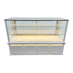 Fiamak Cooling 200 cm Beyaz Sade İşlemeli Pasta Teşhir Dolabı Modern Vitrin Buzdolabı