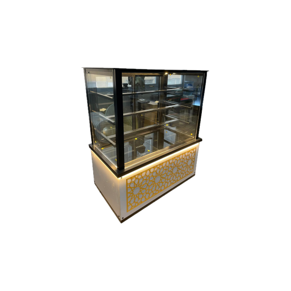 Fiamak Cooling Beyaz İşlemeli Mobilya Görünümlü Pasta Dolabı 100 cm